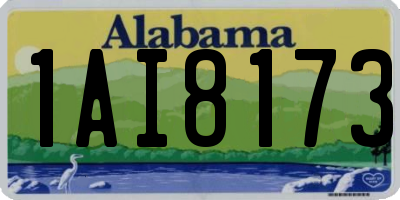 AL license plate 1AI8173
