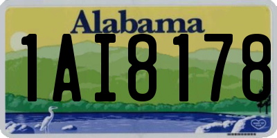 AL license plate 1AI8178
