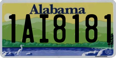 AL license plate 1AI8181