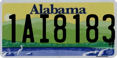 AL license plate 1AI8183