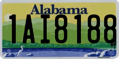 AL license plate 1AI8188