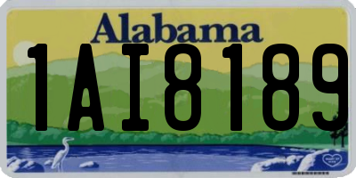 AL license plate 1AI8189