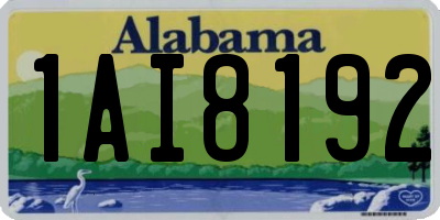 AL license plate 1AI8192