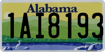 AL license plate 1AI8193