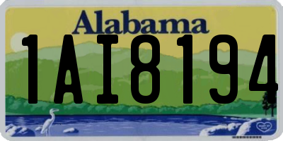 AL license plate 1AI8194