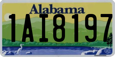 AL license plate 1AI8197