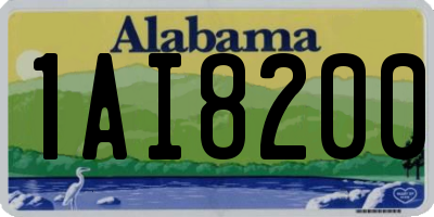 AL license plate 1AI8200