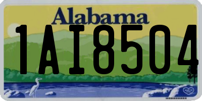 AL license plate 1AI8504