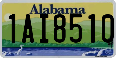 AL license plate 1AI8510