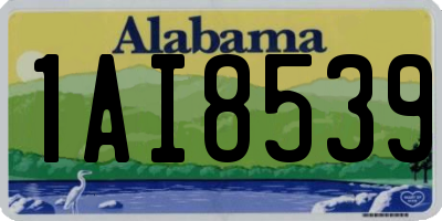 AL license plate 1AI8539