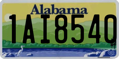 AL license plate 1AI8540