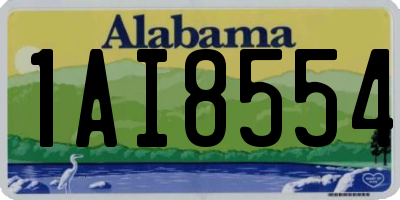 AL license plate 1AI8554