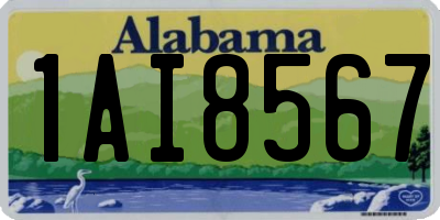 AL license plate 1AI8567