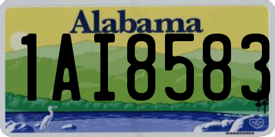 AL license plate 1AI8583