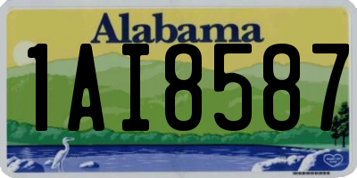 AL license plate 1AI8587