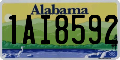 AL license plate 1AI8592