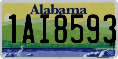 AL license plate 1AI8593