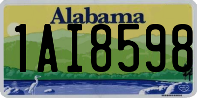 AL license plate 1AI8598