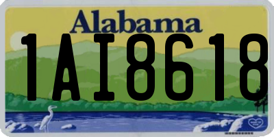 AL license plate 1AI8618