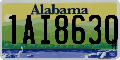 AL license plate 1AI8630