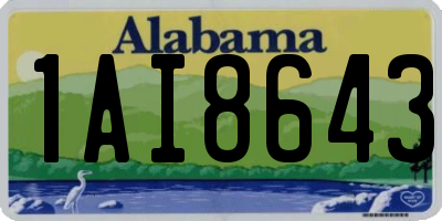 AL license plate 1AI8643