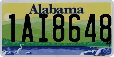 AL license plate 1AI8648