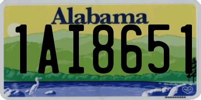 AL license plate 1AI8651