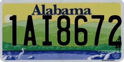 AL license plate 1AI8672