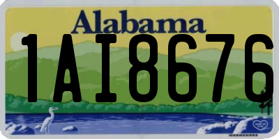 AL license plate 1AI8676