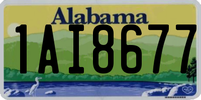 AL license plate 1AI8677