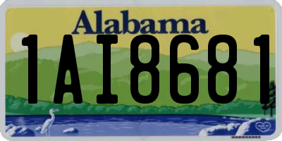 AL license plate 1AI8681