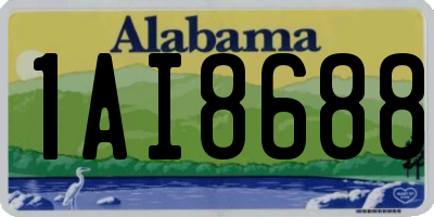 AL license plate 1AI8688