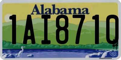 AL license plate 1AI8710