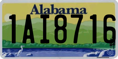 AL license plate 1AI8716