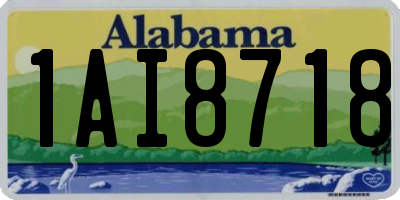 AL license plate 1AI8718