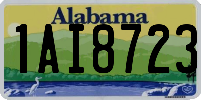 AL license plate 1AI8723