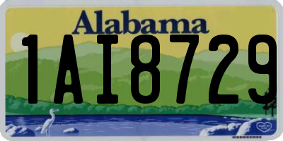 AL license plate 1AI8729