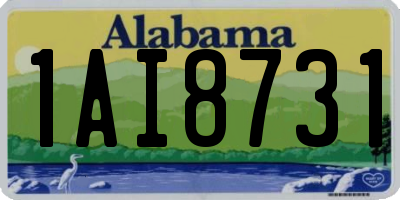 AL license plate 1AI8731