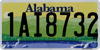 AL license plate 1AI8732