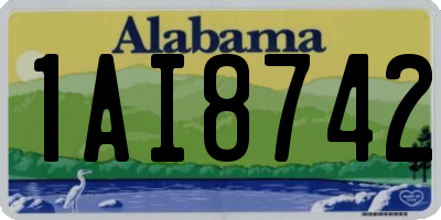 AL license plate 1AI8742