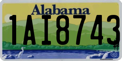 AL license plate 1AI8743