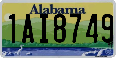 AL license plate 1AI8749