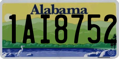 AL license plate 1AI8752