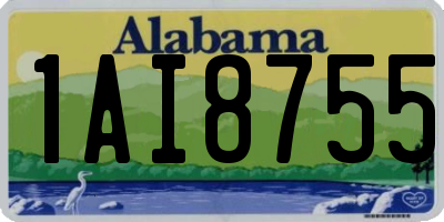 AL license plate 1AI8755