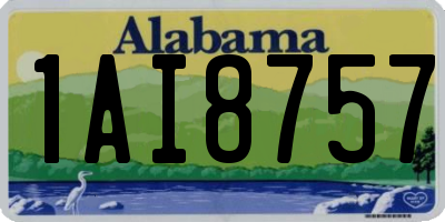 AL license plate 1AI8757