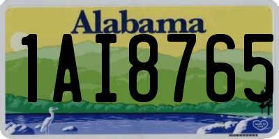 AL license plate 1AI8765