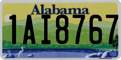 AL license plate 1AI8767