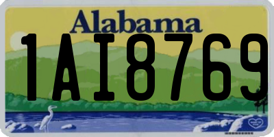 AL license plate 1AI8769