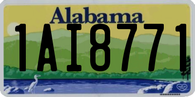 AL license plate 1AI8771