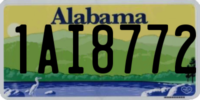 AL license plate 1AI8772